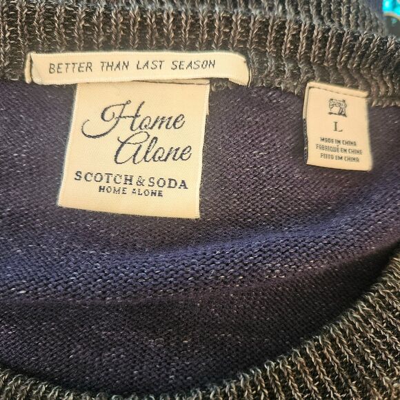 Scotch & Soda L Home Alone Better Than Last Season Linen Blend Pop Over Sweater - Picture 2 of 8